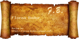 Florea Bodor névjegykártya